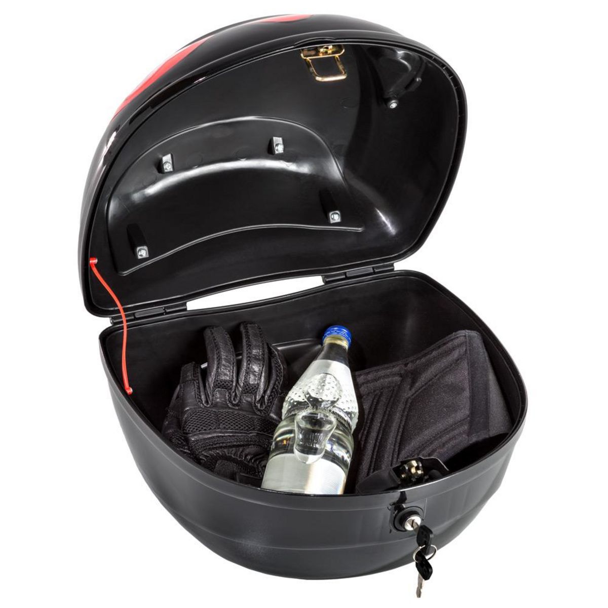 tectake Top Case 22 Litres Universel pour Moto, Scooter, Quad, Buggy