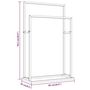 Voir la diapositive 6 : VIDAXL Porte-serviettes sur pied Blanc 48x24x78,5 cm Fer