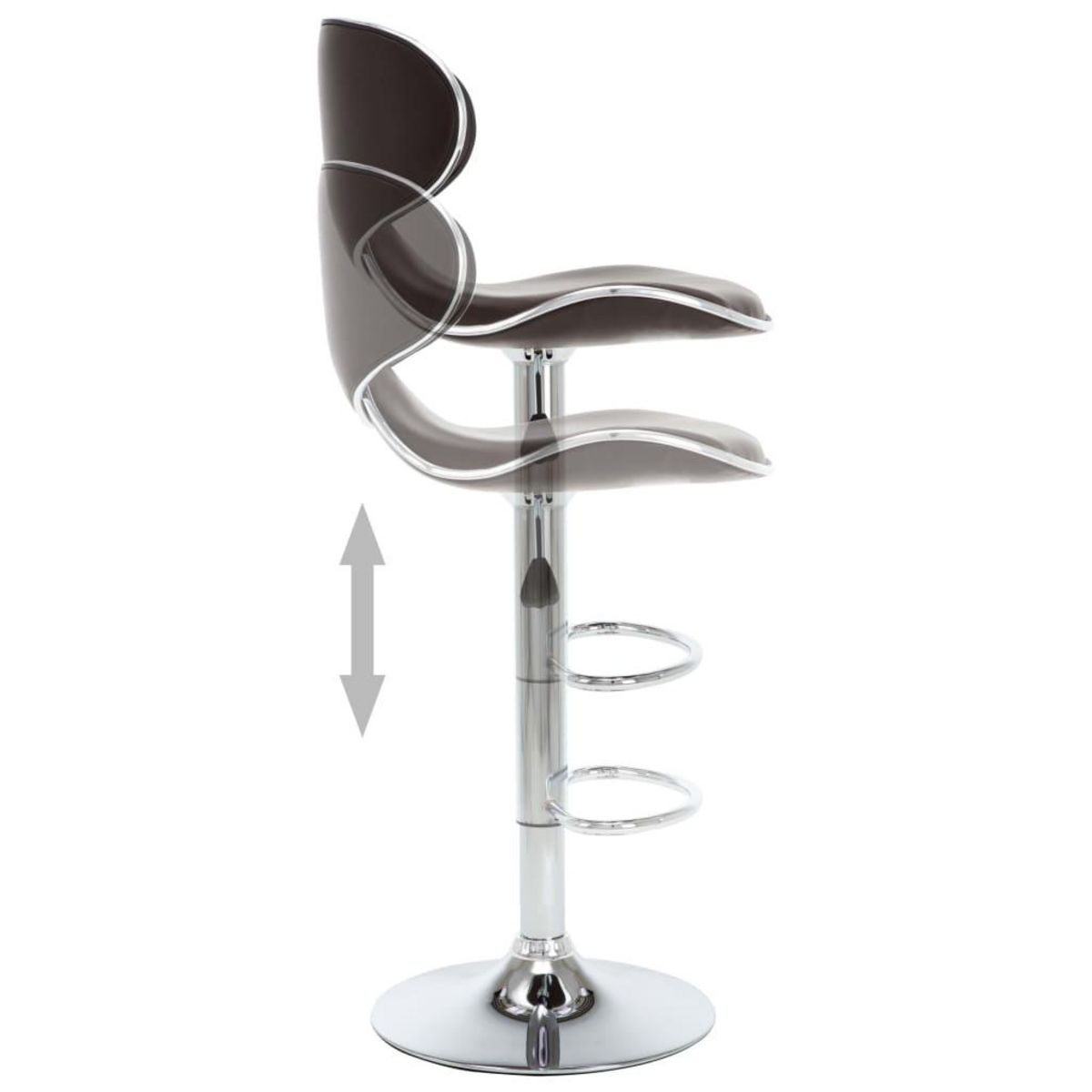 VIDAXL Tabourets de bar 2 pcs marron similicuir