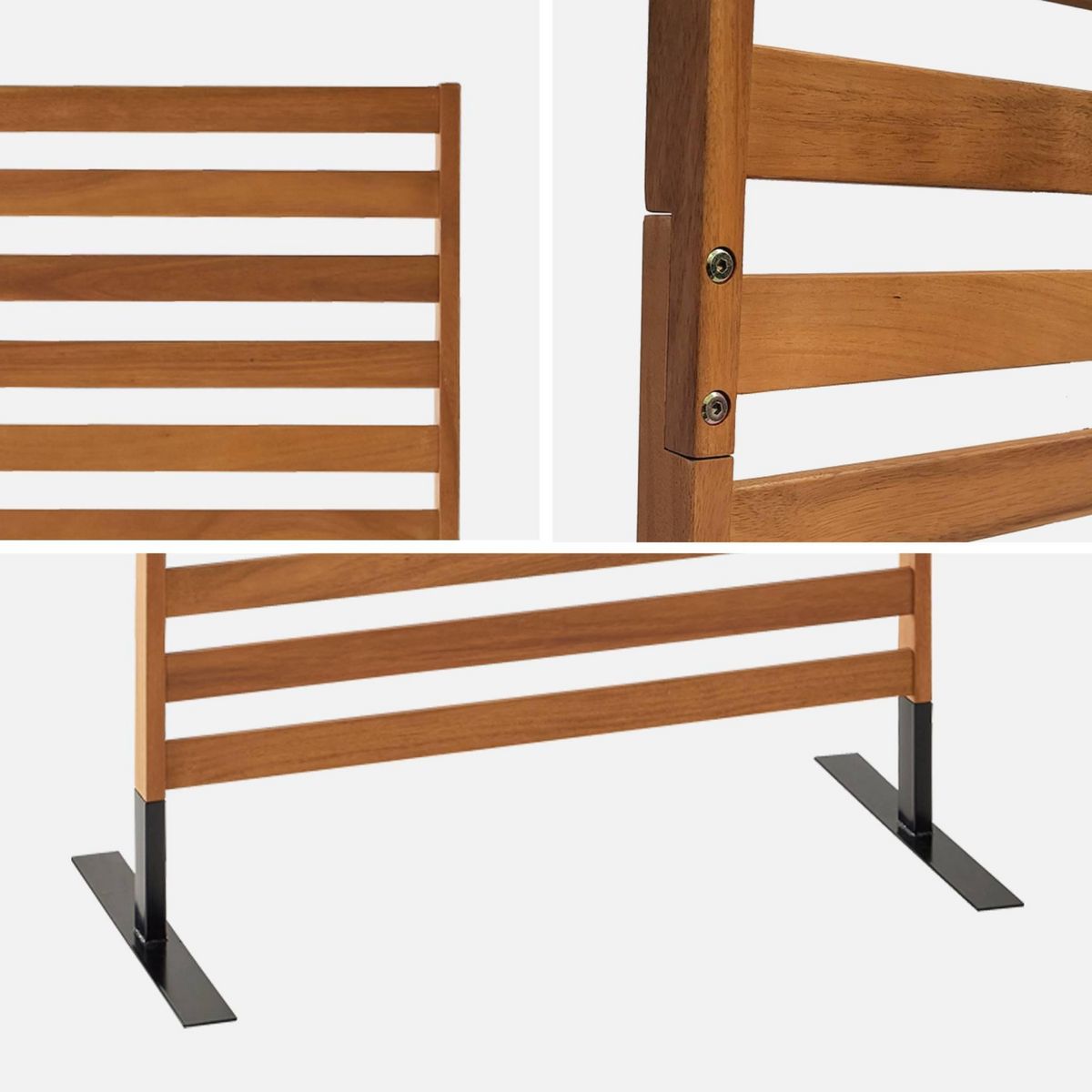 SWEEEK Paravent extérieur en bois. 80cm. acacia. intérieur. extérieur
