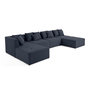 Voir la diapositive 3 : LISA DESIGN Amalfi - canapé modulable panoramique en u - 7 places - en tissu