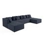 Voir la diapositive 3 : LISA DESIGN Amalfi - canapé modulable panoramique en u - 7 places - en tissu