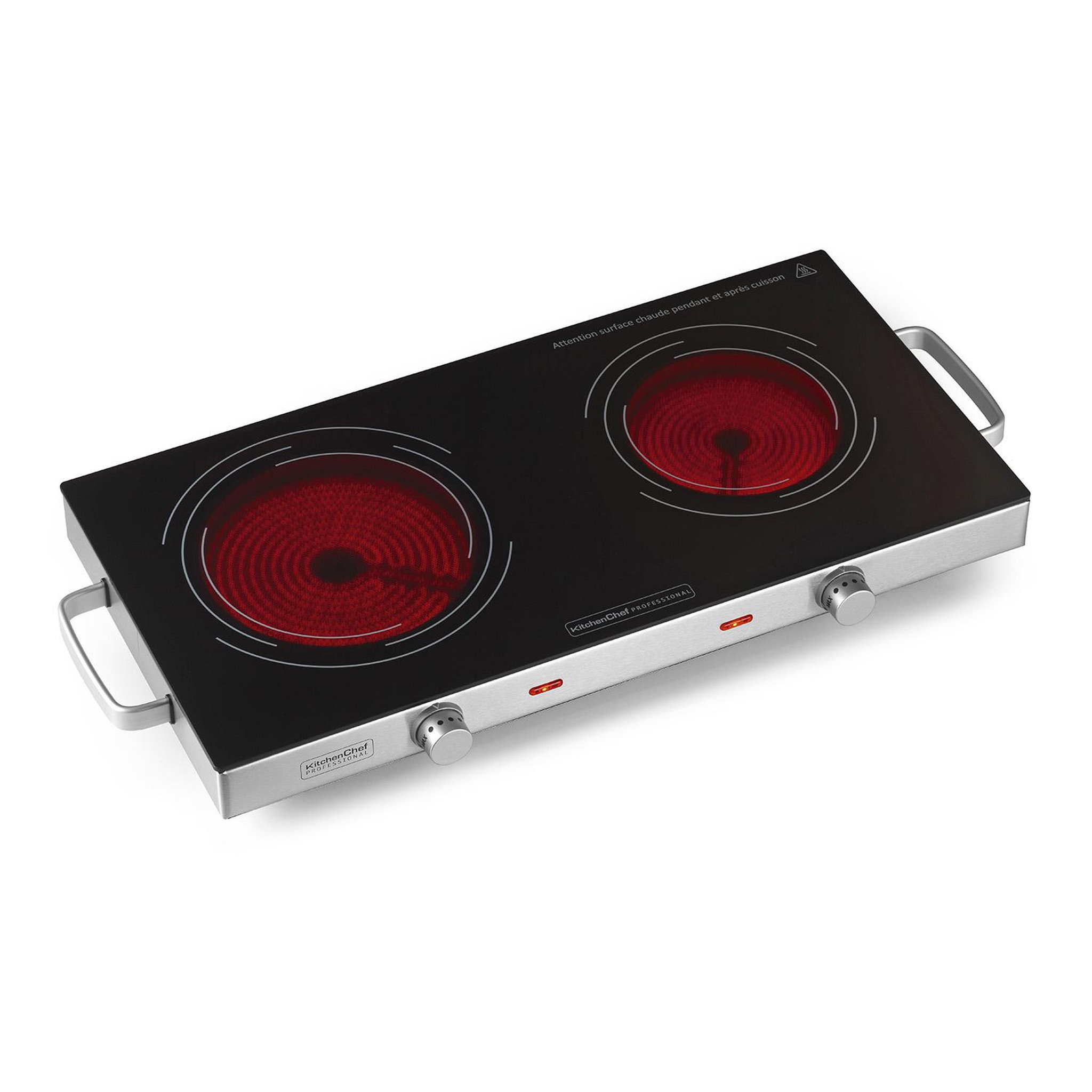 Kitchen chef Réchaud vitroceramique 2 feux 2800w - KCPPV2800
