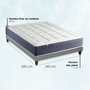 Voir la diapositive 5 : IDLITERIE Ensemble Matelas Ressort 7 zones + Mémoire de forme + Sommier KING STYLE Fabriqué en France