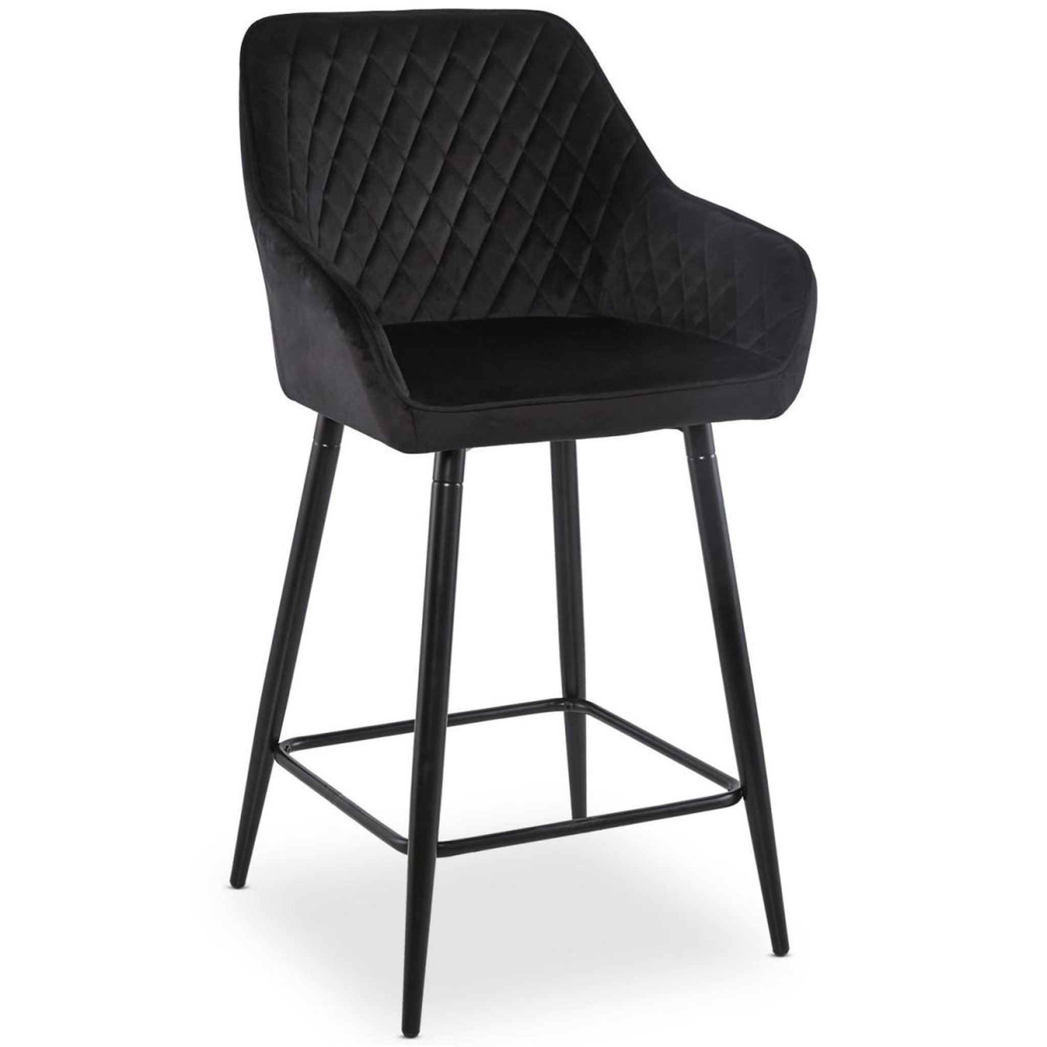 Voir la diapositive 2 : Paris Prix Lot de 2 chaises de bar velours  onika  105cm noir