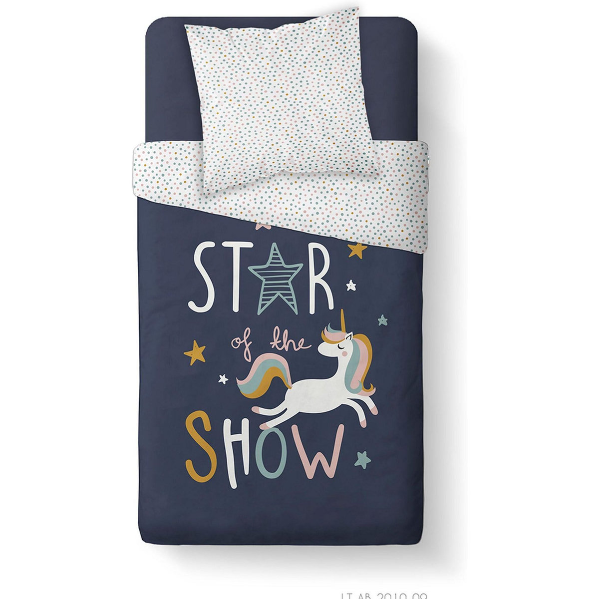 Home collection Parure housse de couette 140x200cm 100%coton 57fils kids kool 1.13