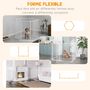 Voir la diapositive 5 : PAWHUT Barrière de sécurité parc enclos chien modulable pliable porte verrouillable intégrée 6 panneaux acier PP blanc