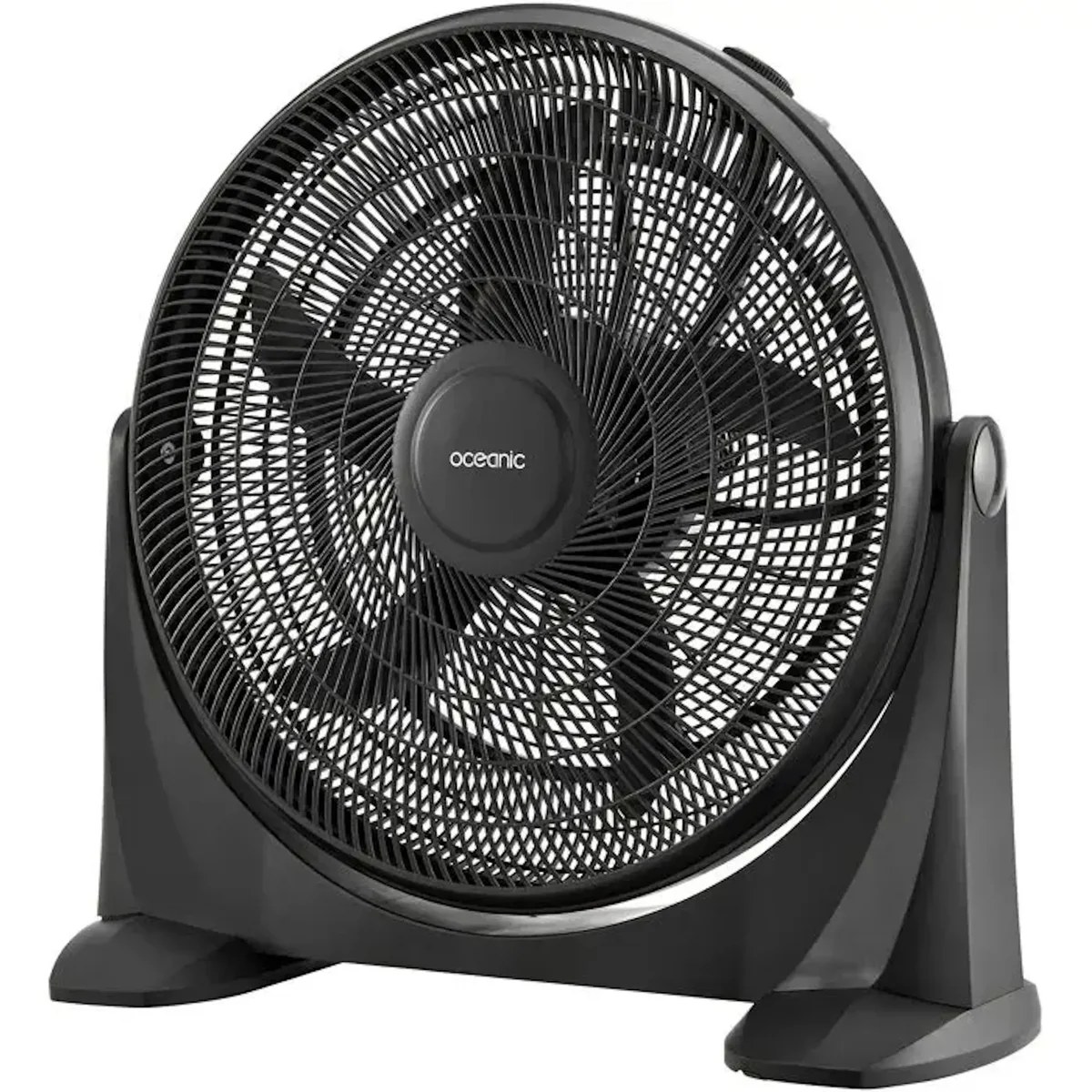 OCEANIC Ventilateur de sol OCEANIC - 65 W - Diametre 54 cm - 3 vitesses - Inclinable a 360° - Noir