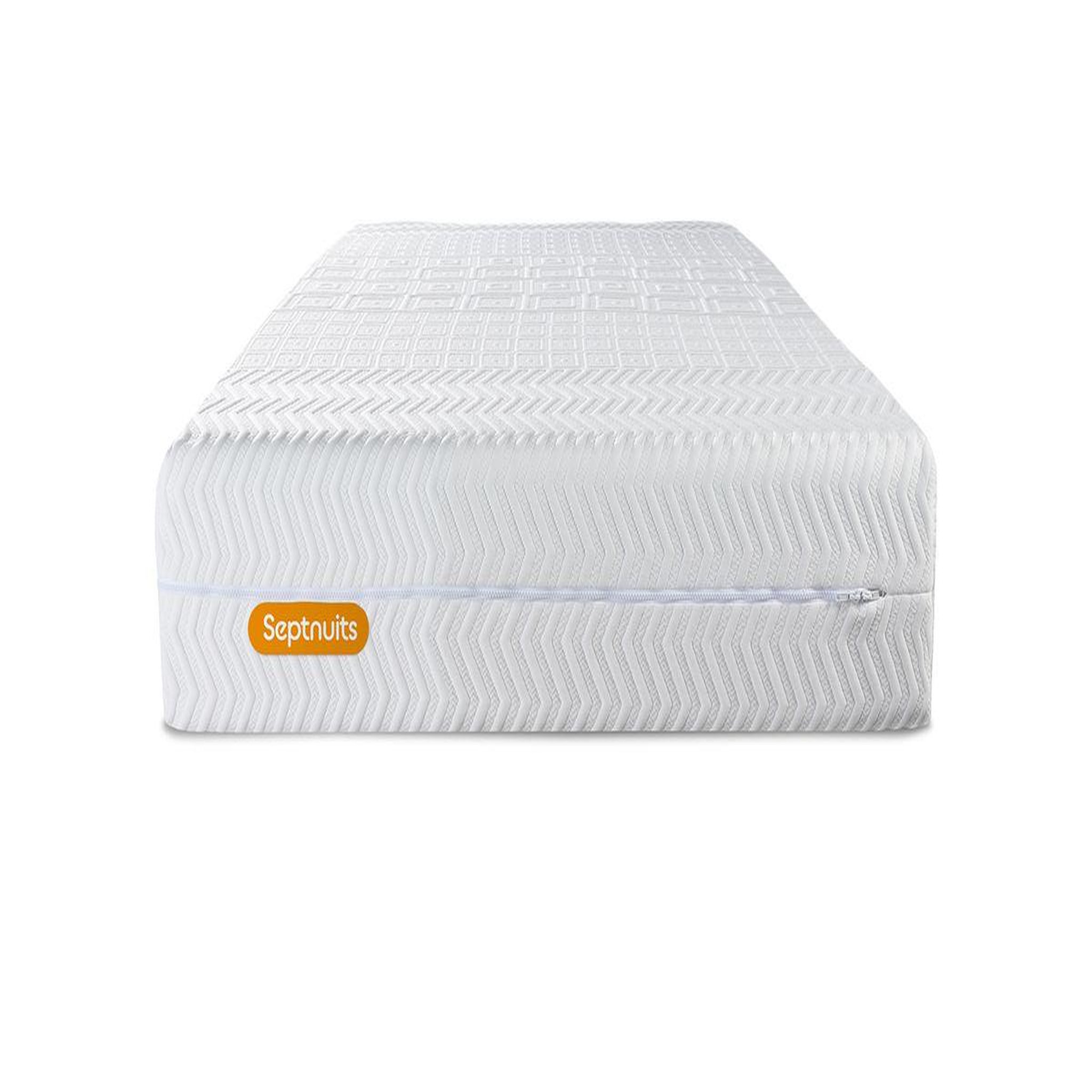 Voir la diapositive 3 : SEPTNUITS Matelas + sommier kit gris Memo Bio Mousse à mémoire de forme Maxi épaisseur Déhoussable