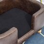 Voir la diapositive 6 : PAWHUT Canapé chien lit pour chien chat avec rebord coussin moelleux pieds bois massif dim. 74 x 48,5 x 31 cm revêtement micro-fibre chocolat