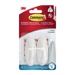CENTRALE BRICO Lot de 2 crochets résistant à l'eau Design, COMMAND, blanc 1.3 kg
