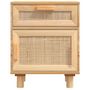 Voir la diapositive 5 : VIDAXL Tables de chevet 2 pcs Marron Bois pin massif et rotin naturel