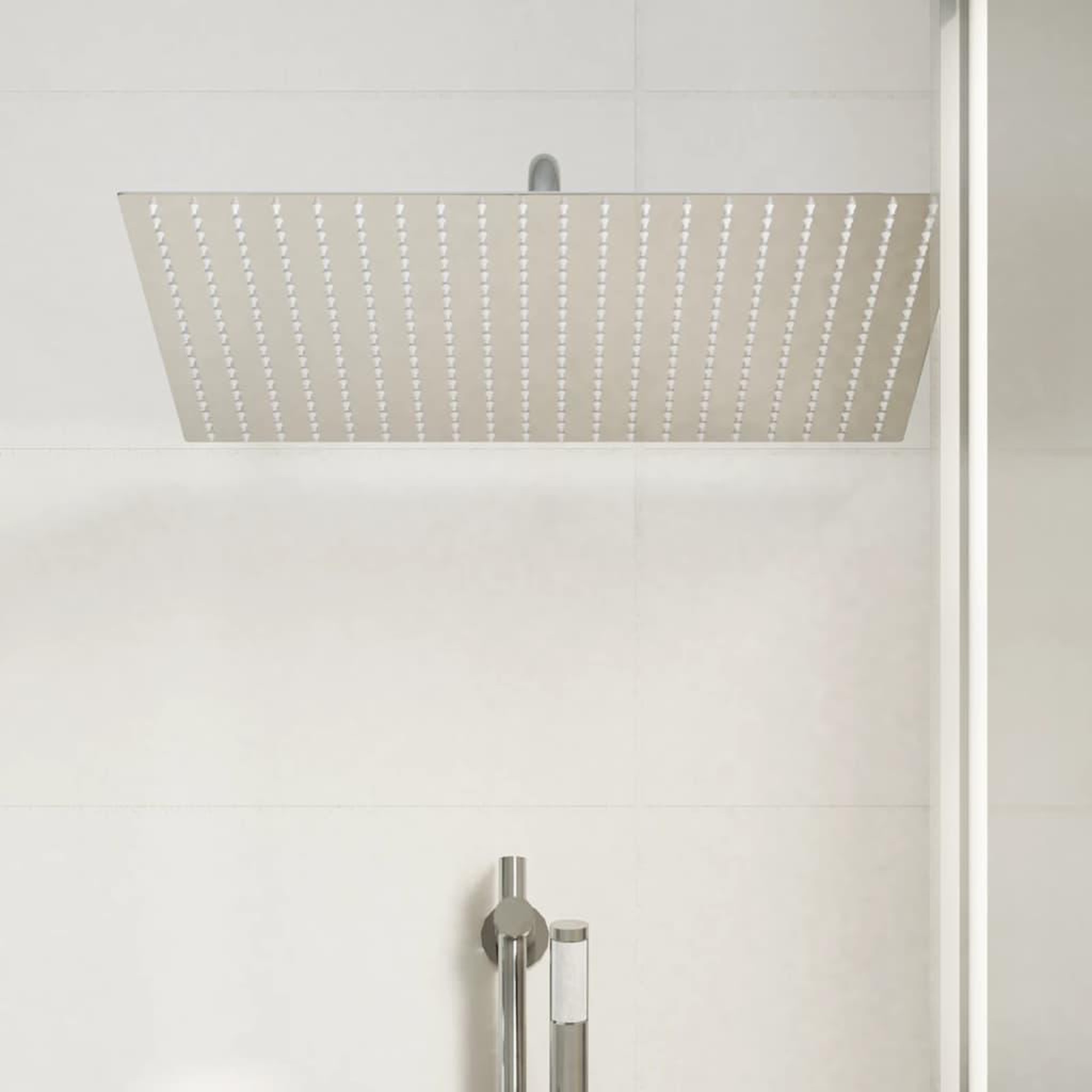 Voir la diapositive 4 : VIDAXL Pomme de douche pluie acier inoxydable 304 50x50 cm carree