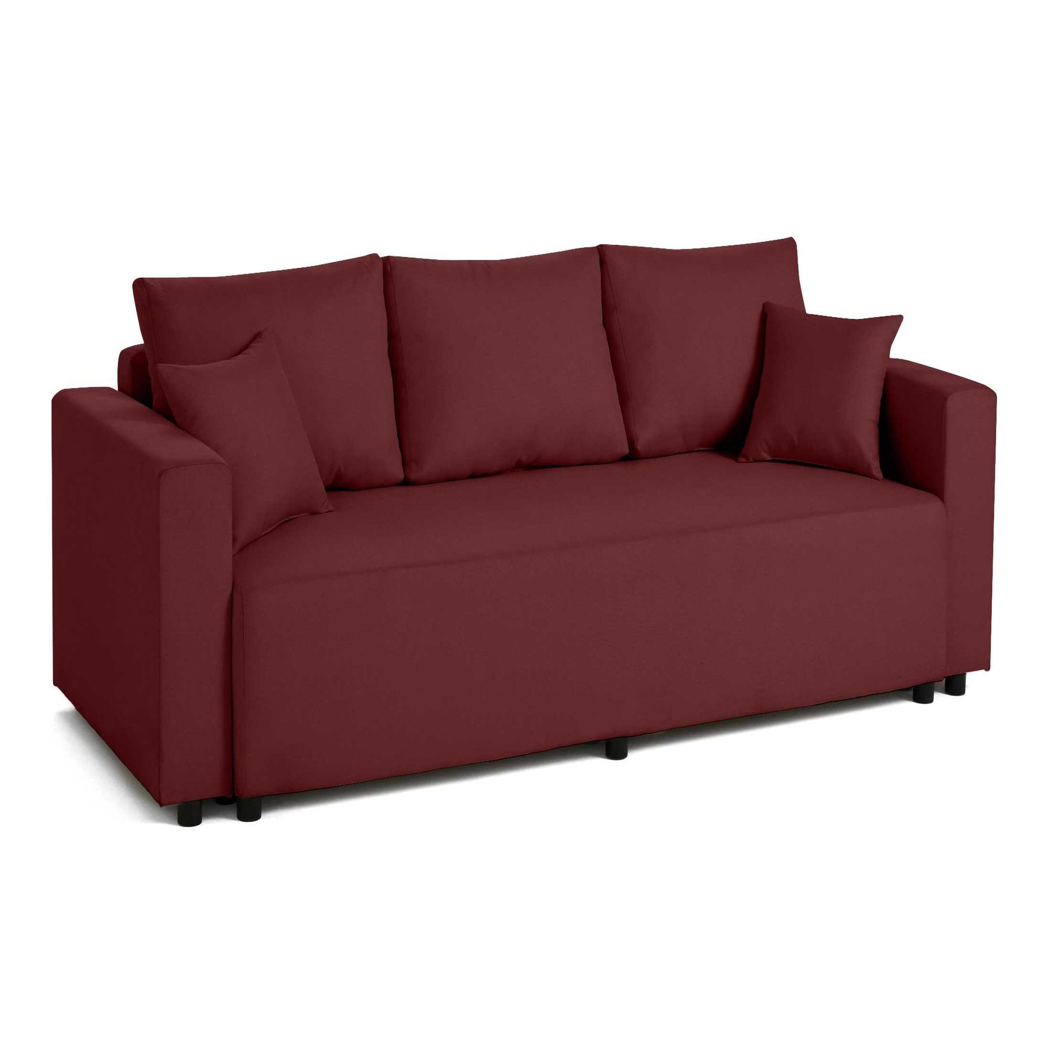 Voir la diapositive 6 : BEST MOBILIER Regala - canapé 3 places - convertible avec coffre - en tissu