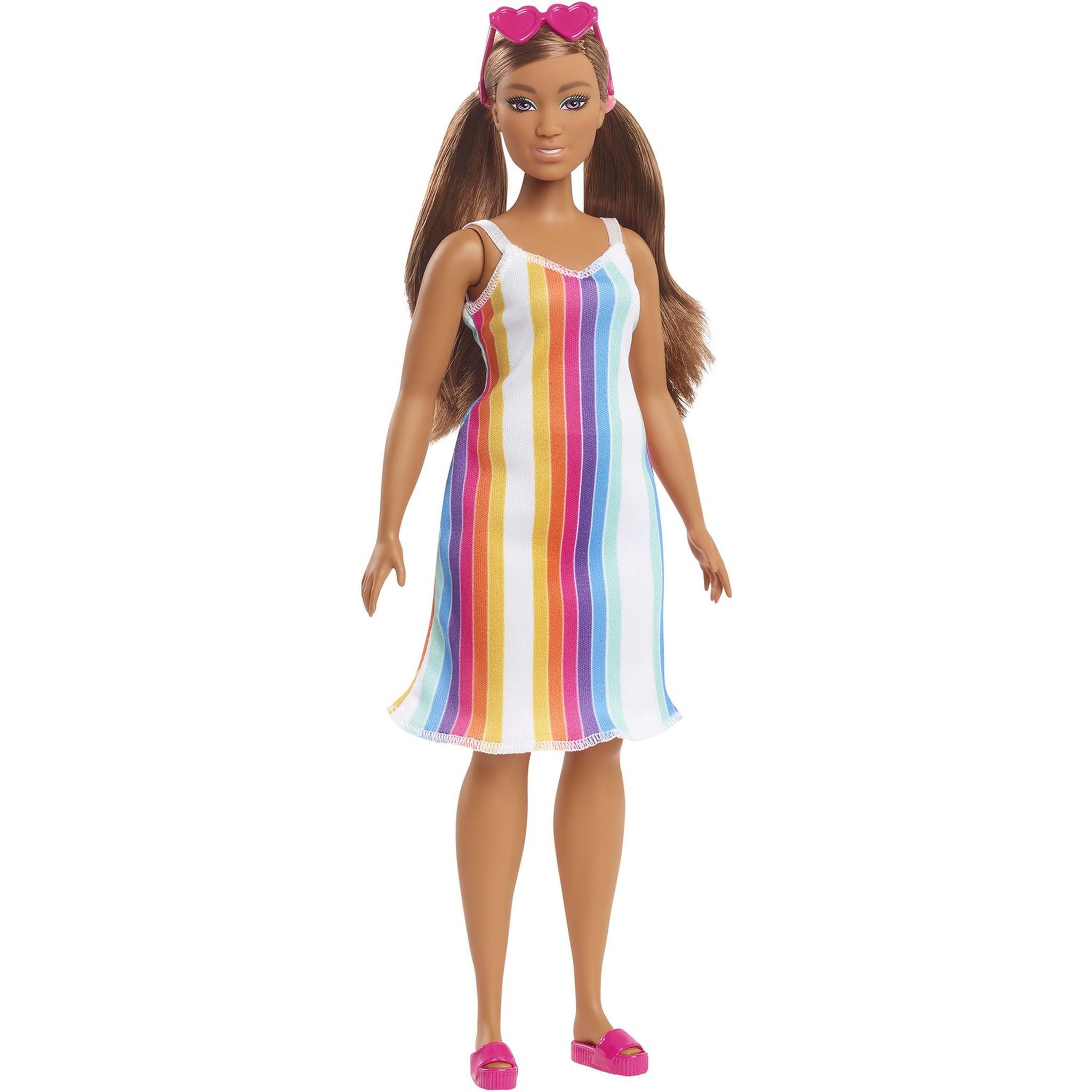 Voir la diapositive 1 : BARBIE Poupée Barbie Aime les océans - Robe rayures arc-en-ciel