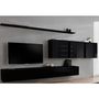 Voir la diapositive 1 : Paris Prix Meuble TV Mural Design  Switch VII  340cm Noir