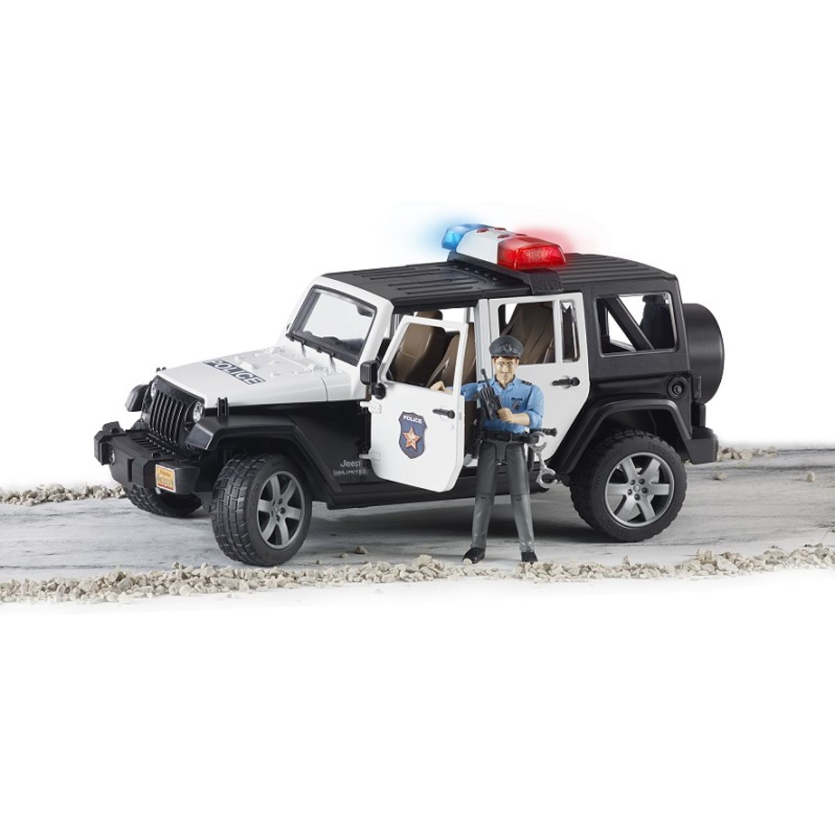 BRUDER  Jeep Wrangler Unlimited Rubicon Police avec Policier