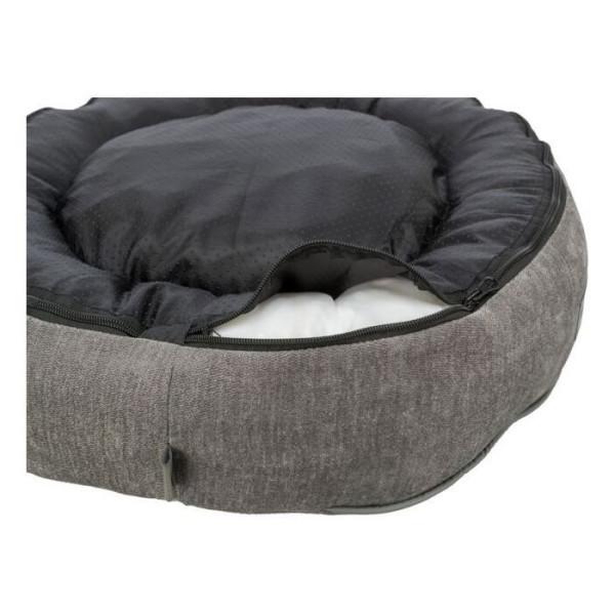 Voir la diapositive 2 : Trixie Panier pour chien - TRIXIE - VITAL LENNOX - Tissu chenille - Ø 60 cm - Gris