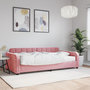 Voir la diapositive 1 : VIDAXL Lit de jour avec matelas rose 100x200 cm velours