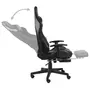 VIDAXL Chaise de jeu pivotante avec repose-pied Noir PVC