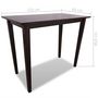 Voir la diapositive 6 : VIDAXL Set table et 4 chaises de bar en bois coloris marron