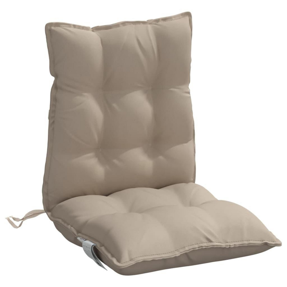 VIDAXL Coussins de chaise a dossier bas lot de 2 taupe tissu oxford