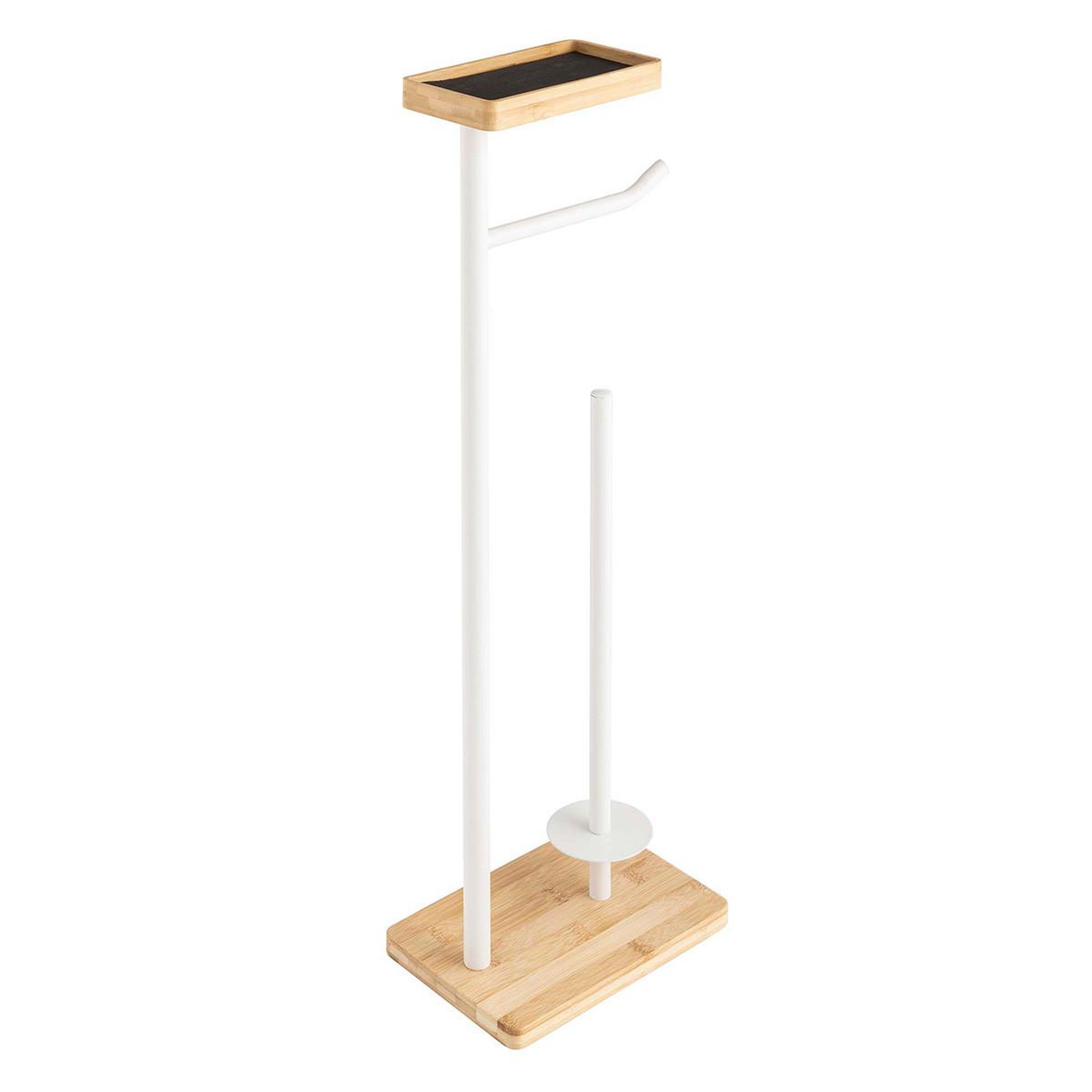 Douceur d'Intérieur Dérouleur papier wc en bambou  filano  65cm blanc & naturel