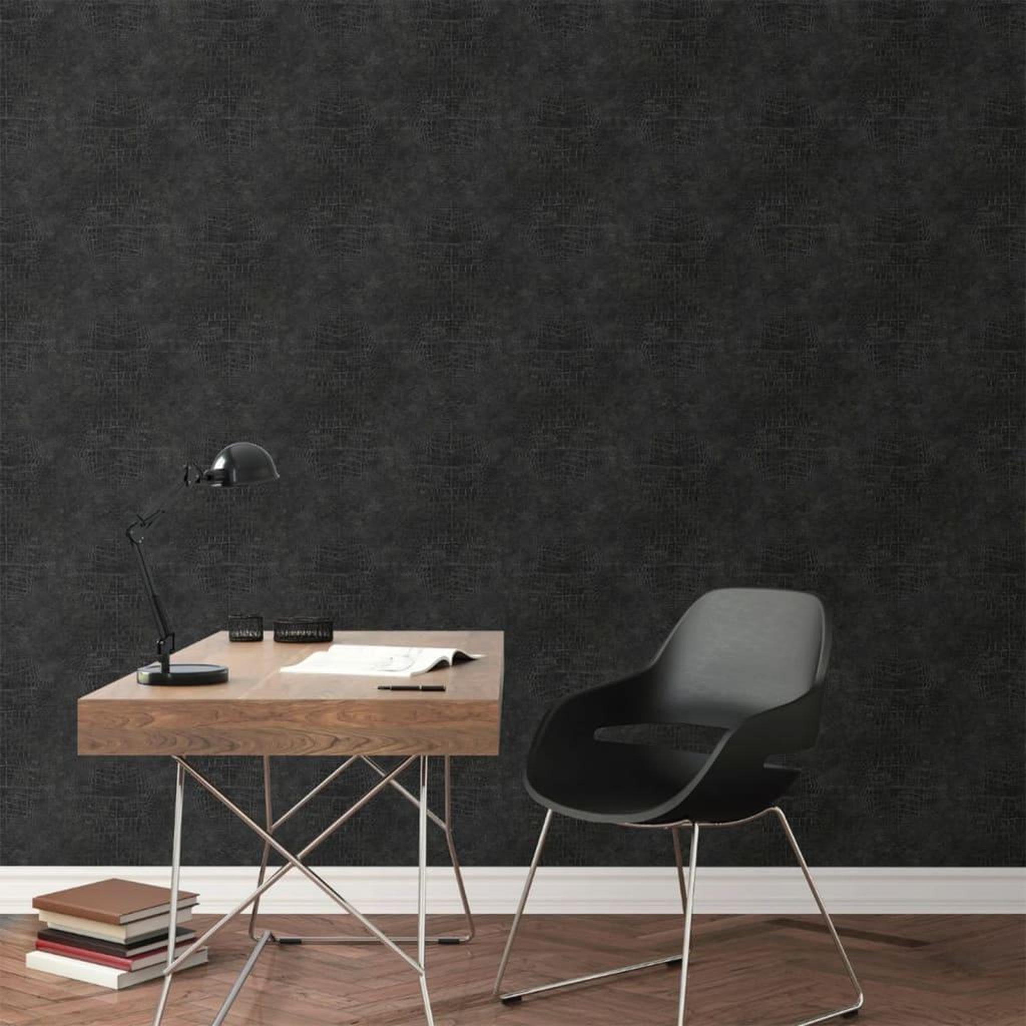 Voir la diapositive 1 : Noordwand Noordwand Papier peint Croco Noir