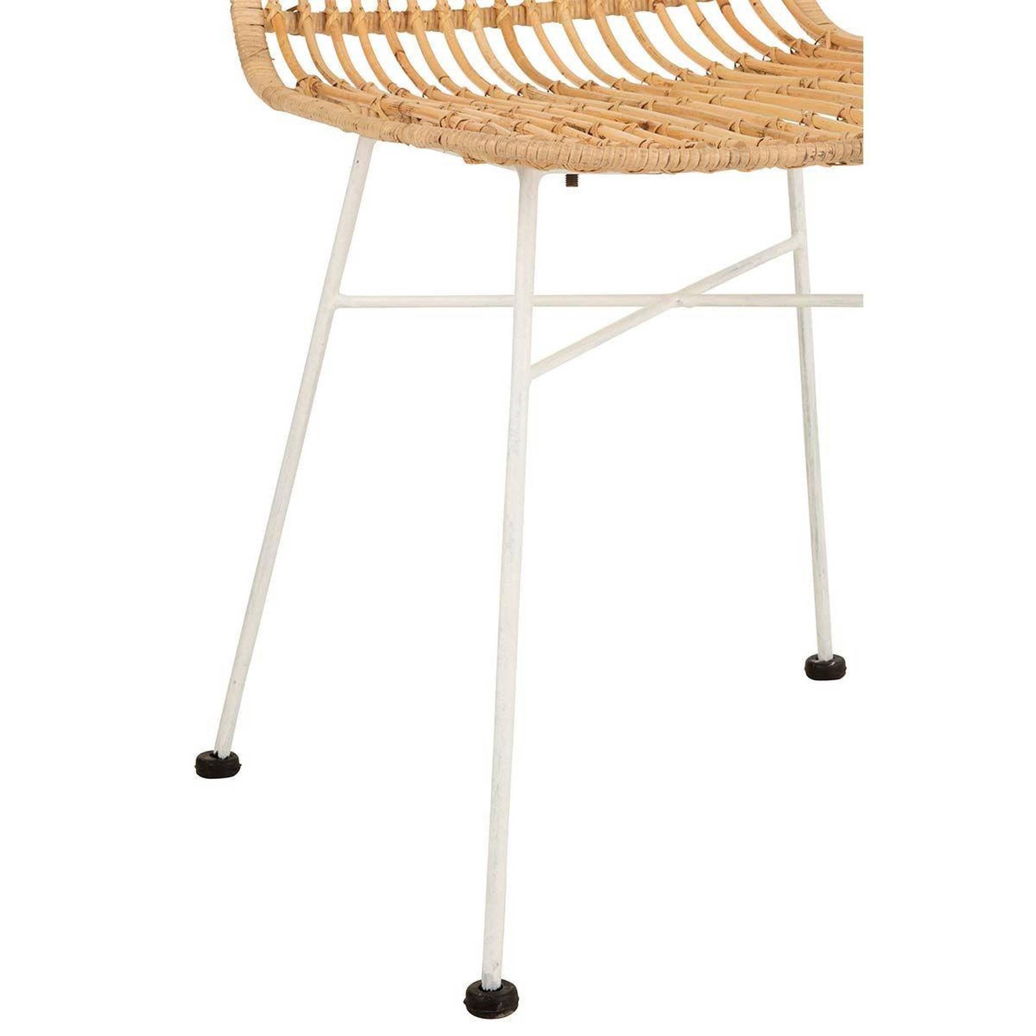 Voir la diapositive 4 : J-LINE Chaise design en rotin  ema  88cm naturel