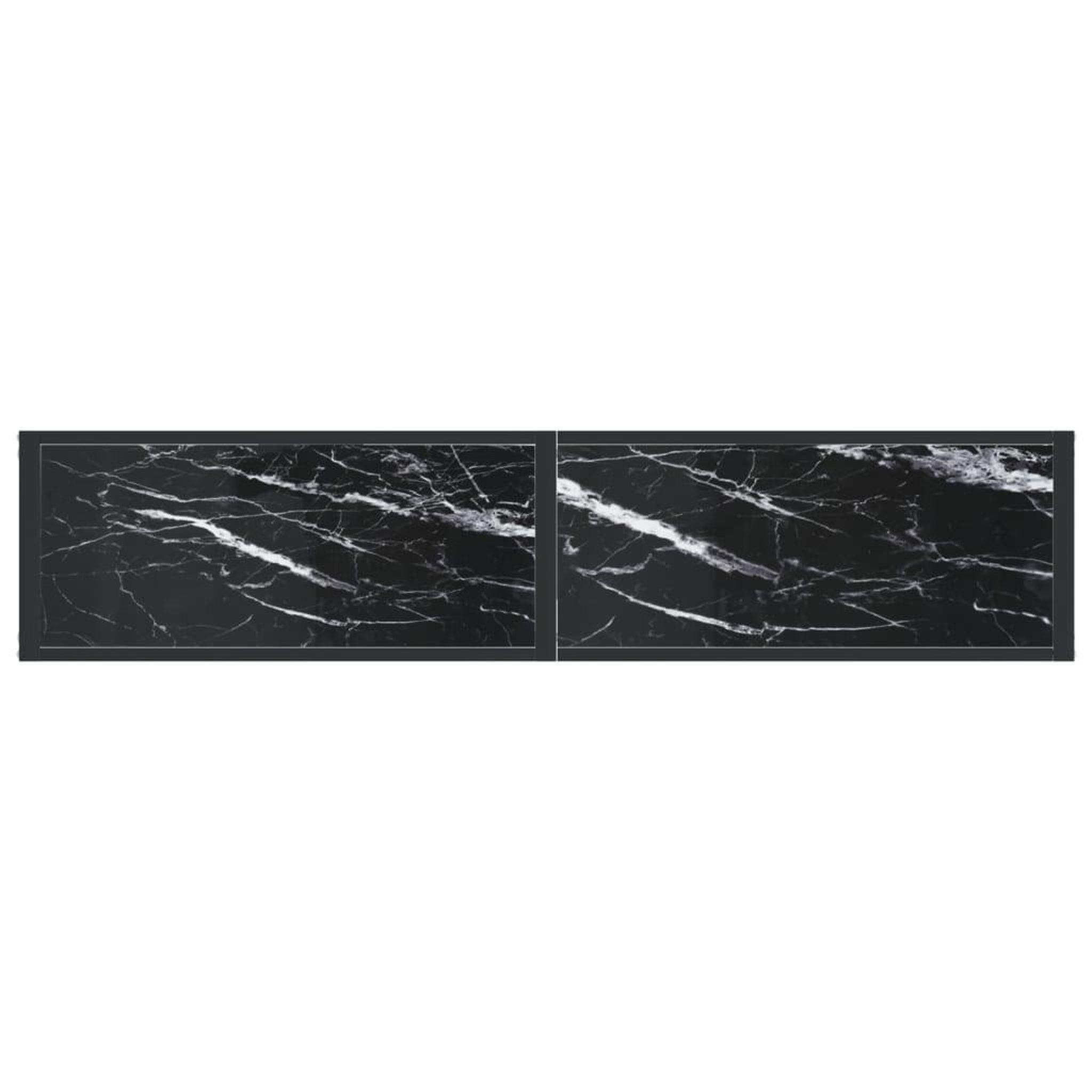 Voir la diapositive 5 : VIDAXL Table console Marbre noir 160x35x75,5 cm Verre trempe