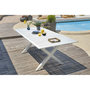 Voir la diapositive 3 : Paris Prix Ensemble Table de Jardin Extensible & 8 Fauteuils  Floride  180-240cm Blanc