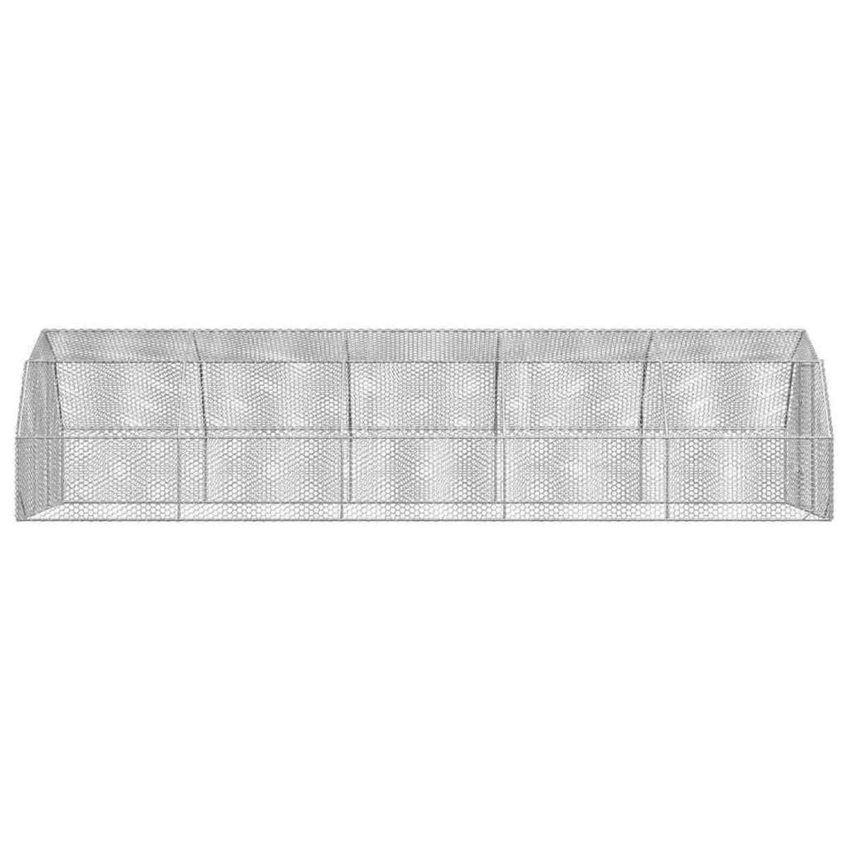 VIDAXL Poulailler 2,5x10x2,25 m acier galvanise