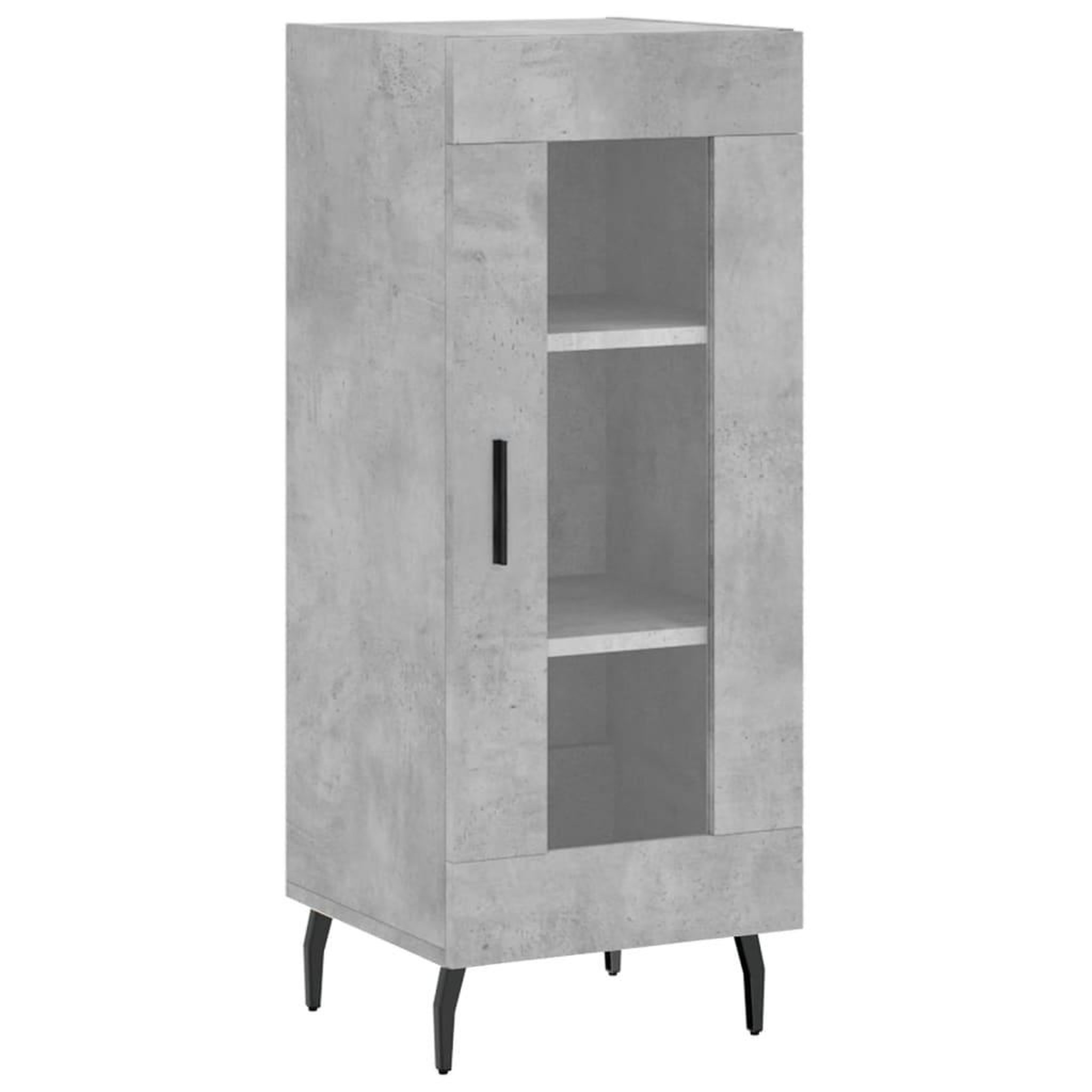 Voir la diapositive 5 : VIDAXL Buffet haut Gris beton 34,5x34x180 cm Bois d'ingenierie