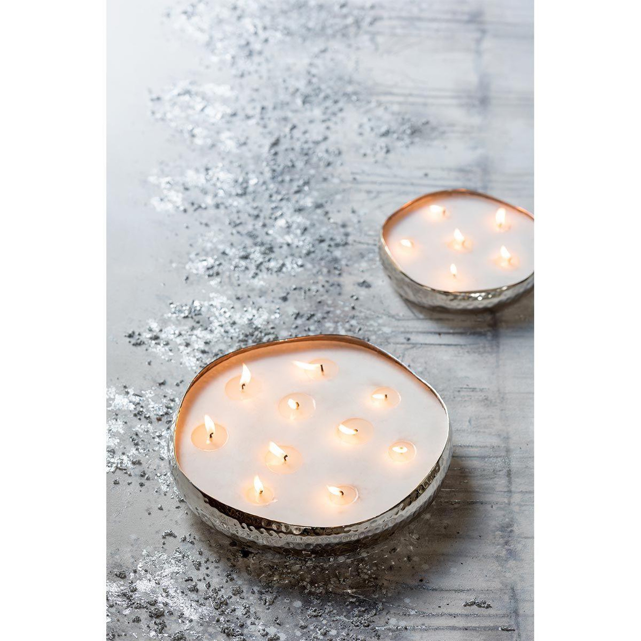 Voir la diapositive 3 : J-LINE Bougie parfumée déco  livia  19cm sugar citrus
