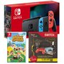 NINTENDO Console Nintendo Switch Joy-Con Bleu et Rouge + Animal Crossing: New Horizons + Pack 9 Accessoires Exclusivité Auchan