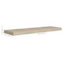Voir la diapositive 6 : VIDAXL Etageres murales flottantes 2 pcs chene 90x23,5x3,8 cm MDF