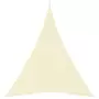VIDAXL Voile de parasol tissu oxford triangulaire 5x7x7 m creme