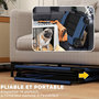 Voir la diapositive 4 : PAWHUT Transat pour animaux pliable - lit pour chien - lit à pieds pour chien dim. 107 x 61 x 20 cm - bleu