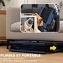 Voir la diapositive 4 : PAWHUT Transat pour animaux pliable - lit pour chien - lit à pieds pour chien dim. 107 x 61 x 20 cm - bleu