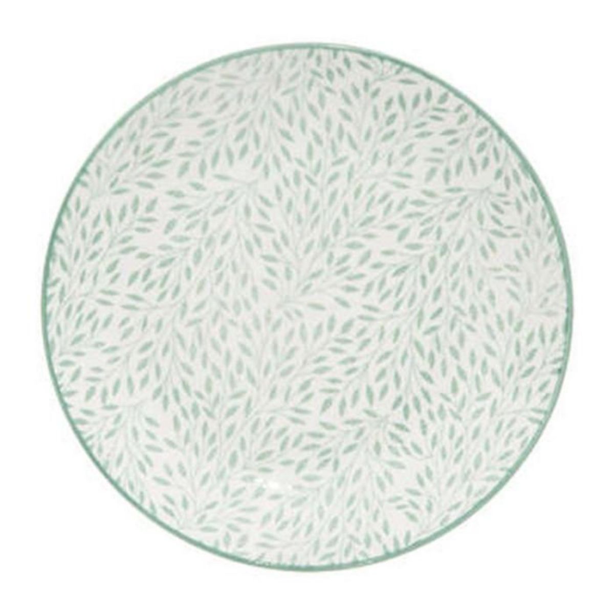 SECRET DE GOURMET Lot de 6 Assiettes à Dessert  Jasmin  19cm Bleu