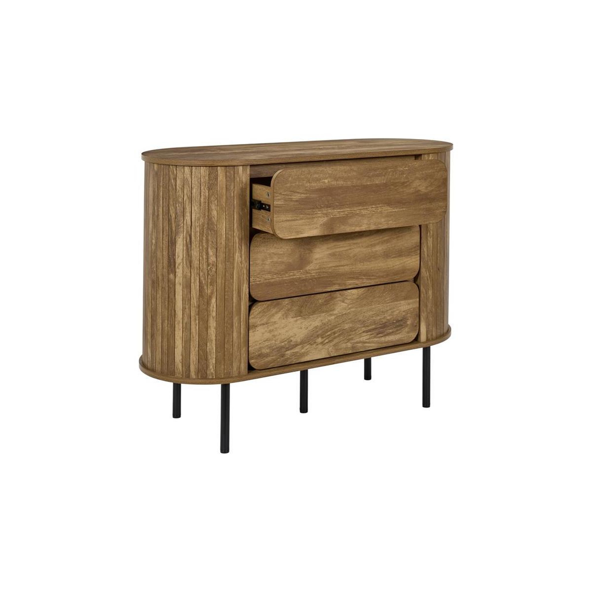 Voir la diapositive 2 : The Home Deco Factory Commode 3 tiroirs  heritage  100cm marron