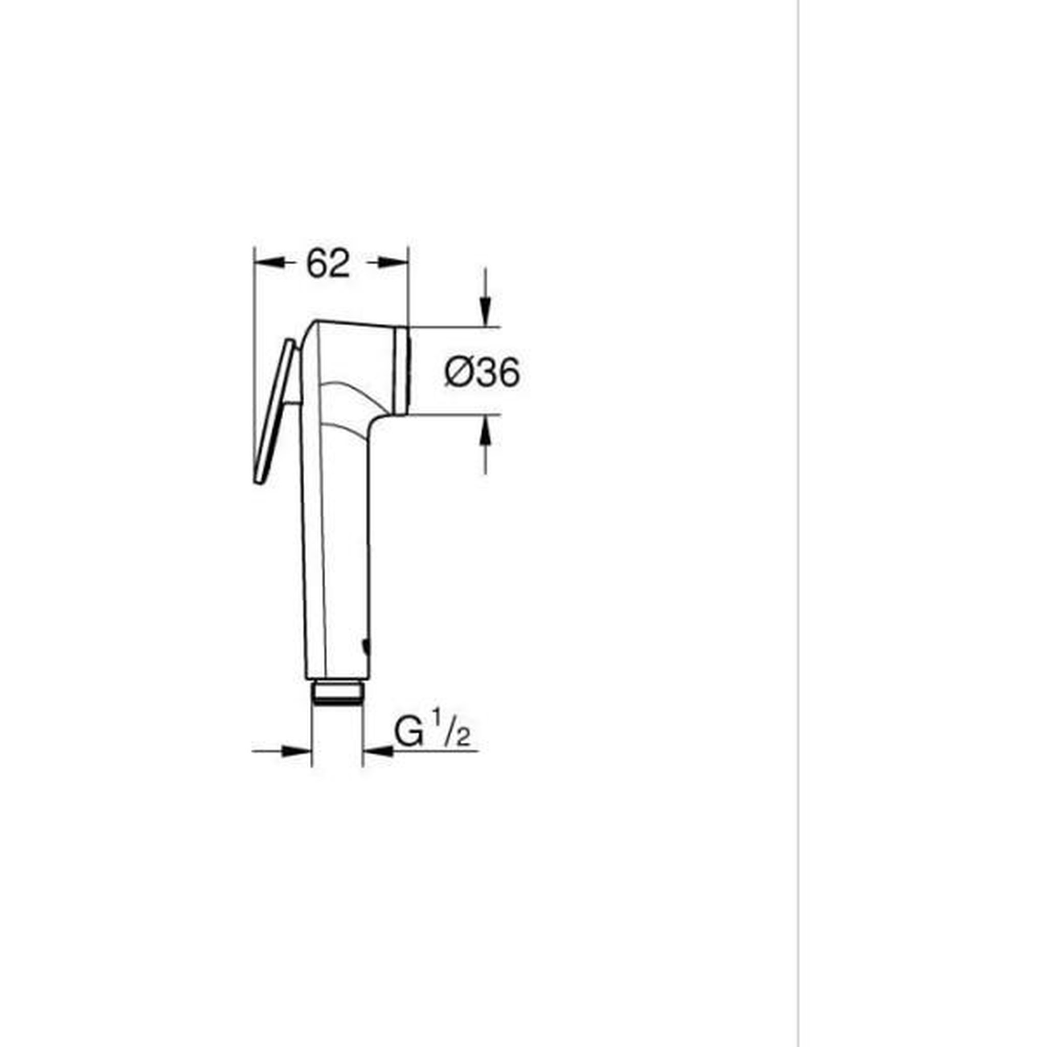 Voir la diapositive 2 : Grohe Pommeau de douche - GROHE Vitalio - 1 jet - Technologie anti-brûlure - Economie d'eau