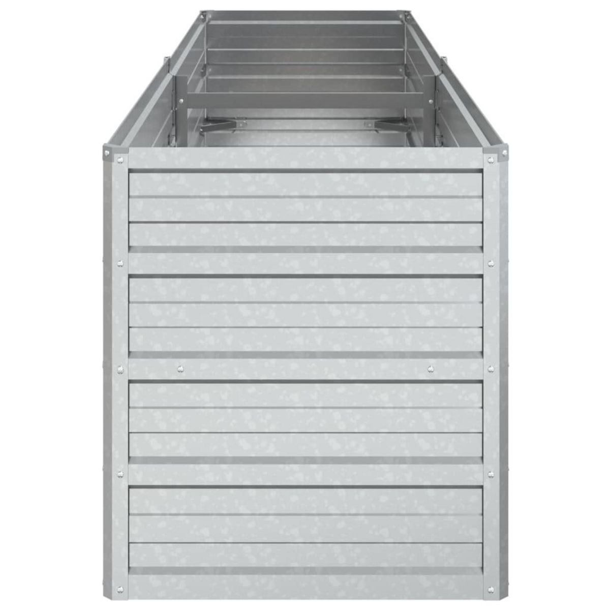 VIDAXL Lit sureleve de jardin 160x40x45 cm Acier galvanise Argente