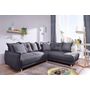 Voir la diapositive 2 : BEST MOBILIER Lena - canapé d'angle droit convertible - 5 places - gris foncé - style scandinave - gris foncé