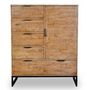 Voir la diapositive 3 : Paris Prix Buffet 4 Tiroirs & 1 Porte  Bolta  112cm Naturel