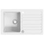 Voir la diapositive 2 : VIDAXL Evier de cuisine reversible a 1 bac en granite creme avec egouttoir