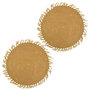 Voir la diapositive 1 : HABITABLE Lot de 2 sets de tables ronds en jute FILI