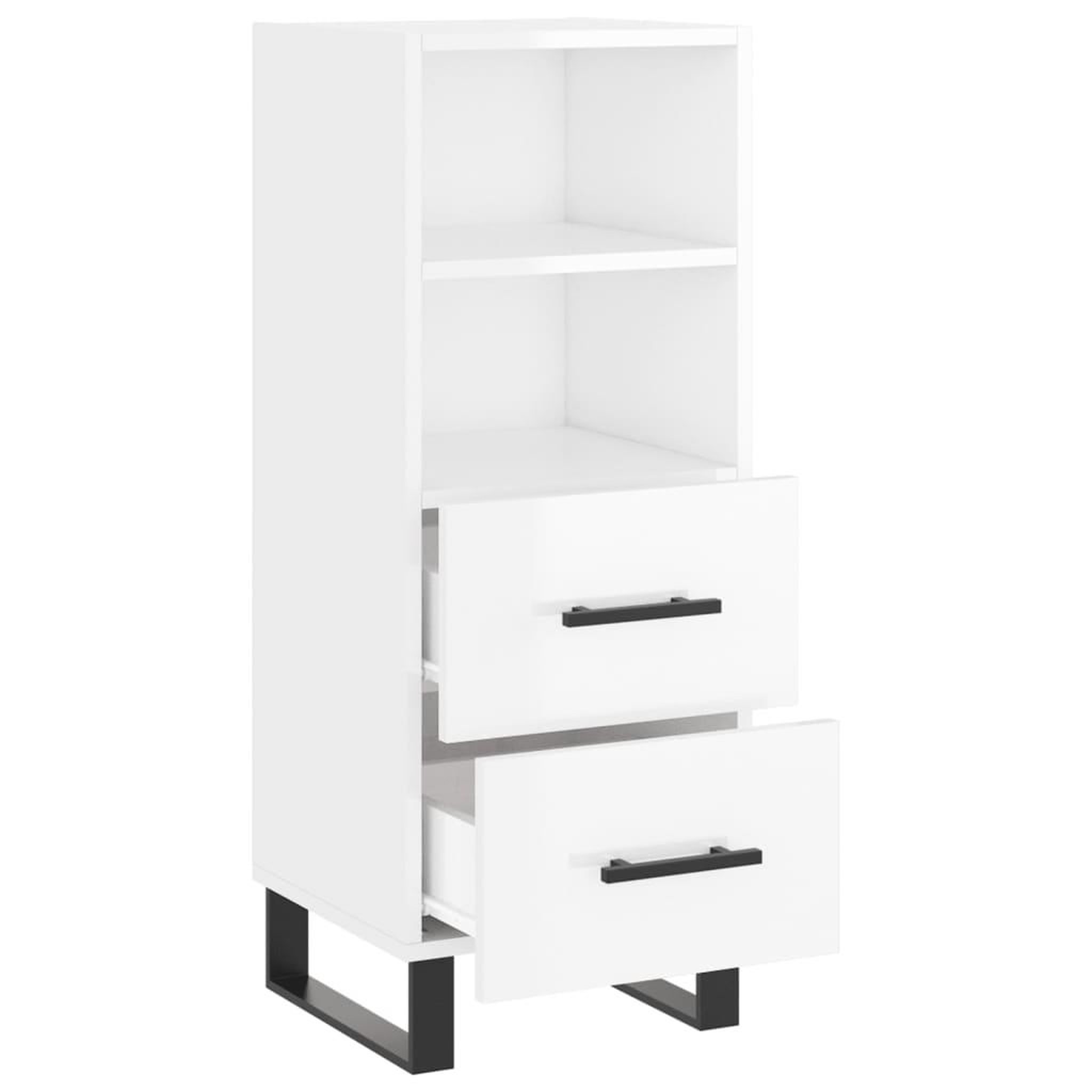 Voir la diapositive 5 : VIDAXL Buffet Blanc brillant 34,5x34x90 cm Bois d'ingenierie