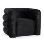 Voir la diapositive 1 : Paris Prix Fauteuil Design Bouclette  Elisa  95cm Noir