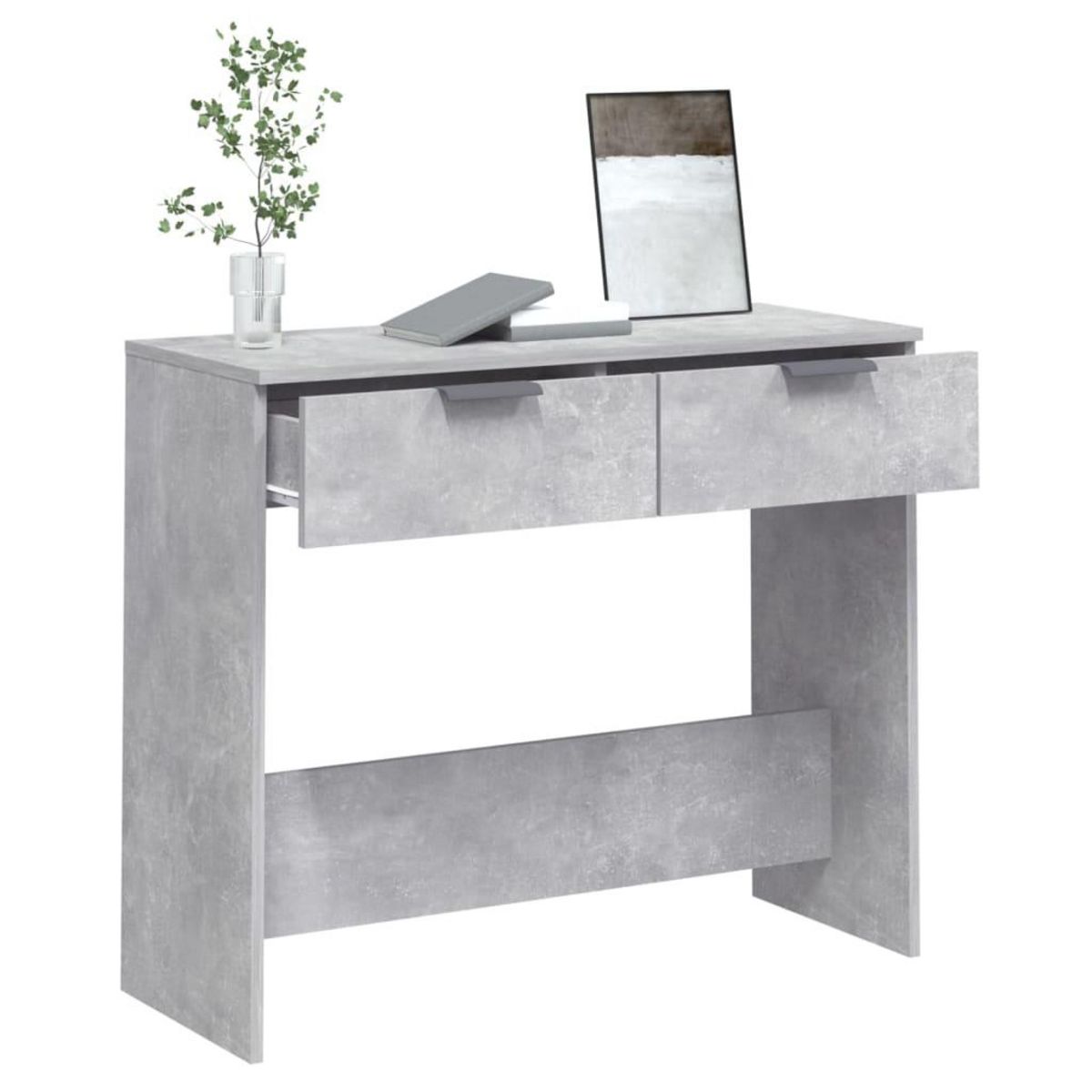 VIDAXL Table console Gris beton 90x36x75 cm Bois d'ingenierie